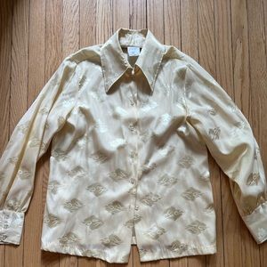 Vintage silk cream blouse